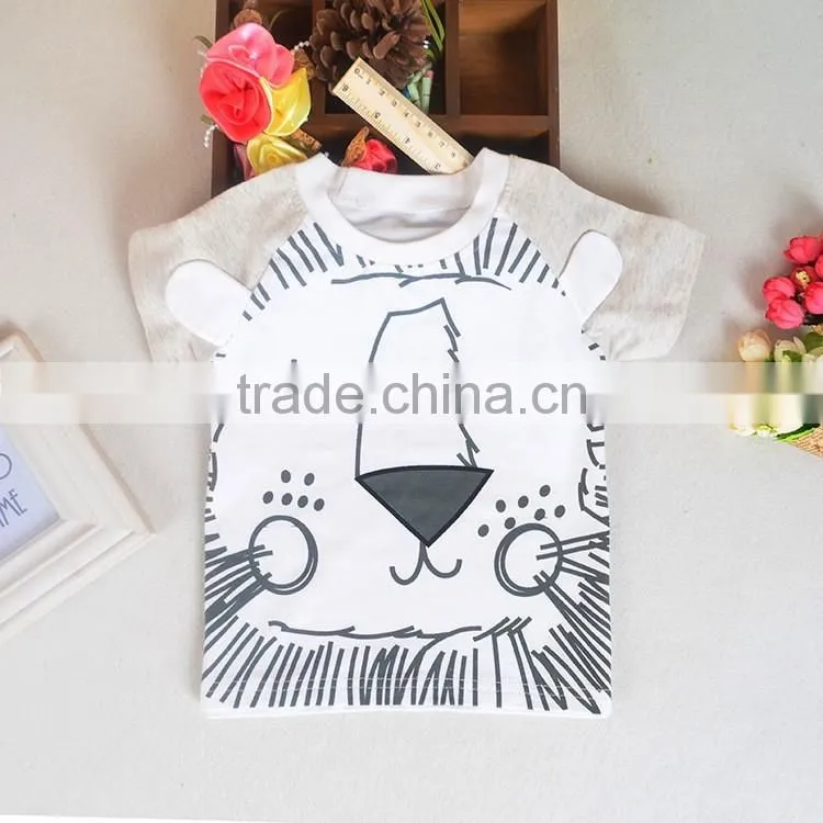 Wholesale clothes spring fall winter infant clothes baby clothing sets boy Cotton little monsters and the lions short sleeve 2pc