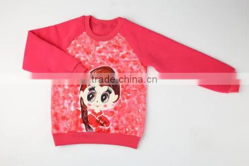 children printing long sleeve little girl sweater