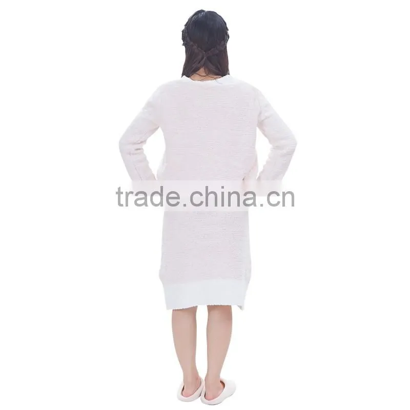 Polular chenille fabric two pieces lady dress