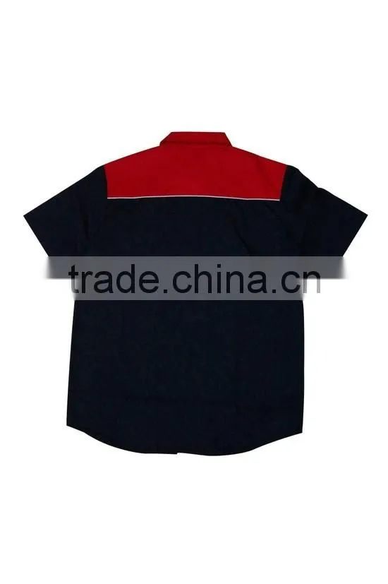 Blue Red Workwear uniform shirt Engineer uniform
