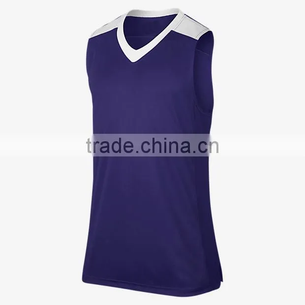 2017 customized new design basketball uniform men's sleeveless reversible cheap basketball jersey