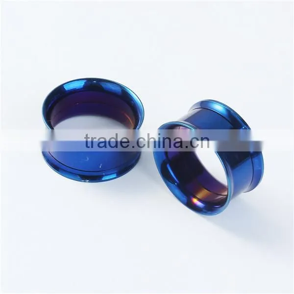 18mm Stainless Steel Ear Stretcher Expander Cylinder Blue Blue Body Piercing