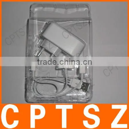 2in1 charger USB power adapter,charge for ipad/iphone/samsung