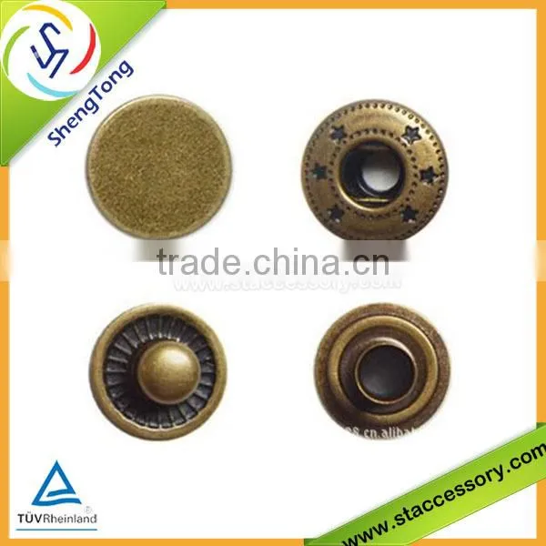 Colorful snap button wholesae hot selling for DIY ,jean button or clothes accessories