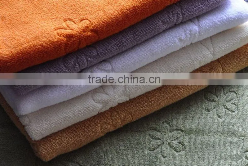 thick bath mat logo custom acquard towel