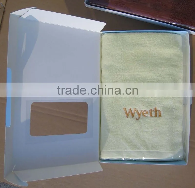 100% cotton embroidery gift bath towel