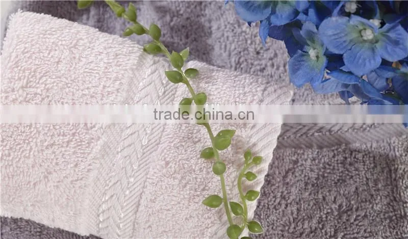 Luxury Hotel Wholesale Dobby Dyed Hand Towel 100% Cotton