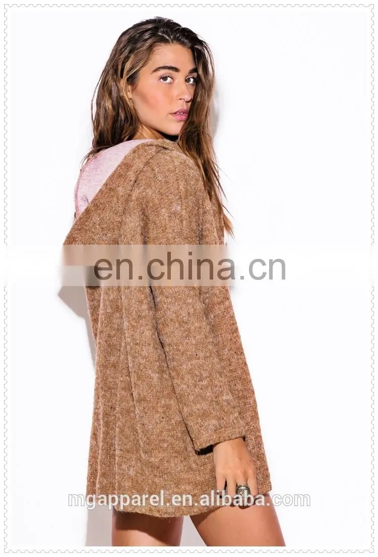 top quality camel sexy comfortable hoodie sweater jacket for women china