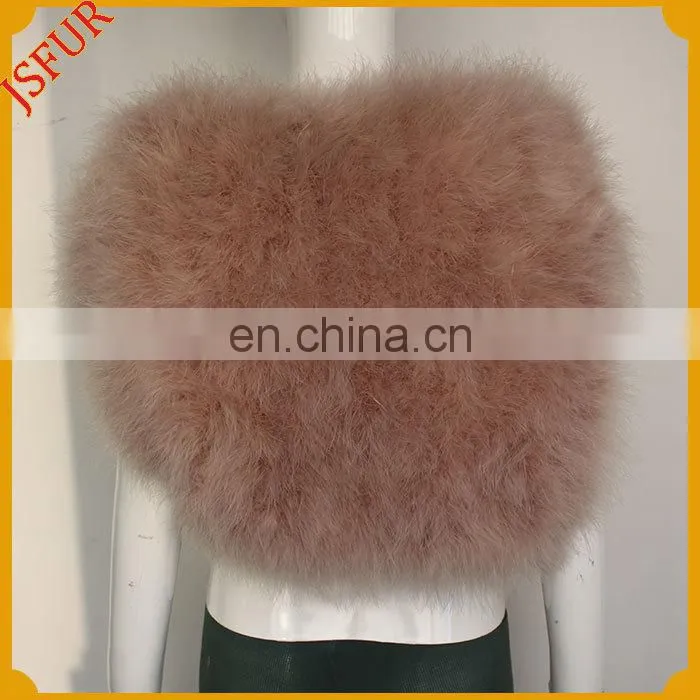 Classic Style Short Sleeve Women Coat Real Turkey Feather Vest Shawl Made In Turkey