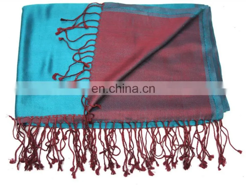 Fashion long silk shawl,Reversible Indian silk Stoles,pure silk scarves