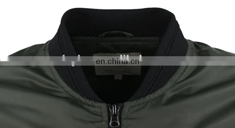 Custom Nylon Plain green Flight bomber jacket with patches