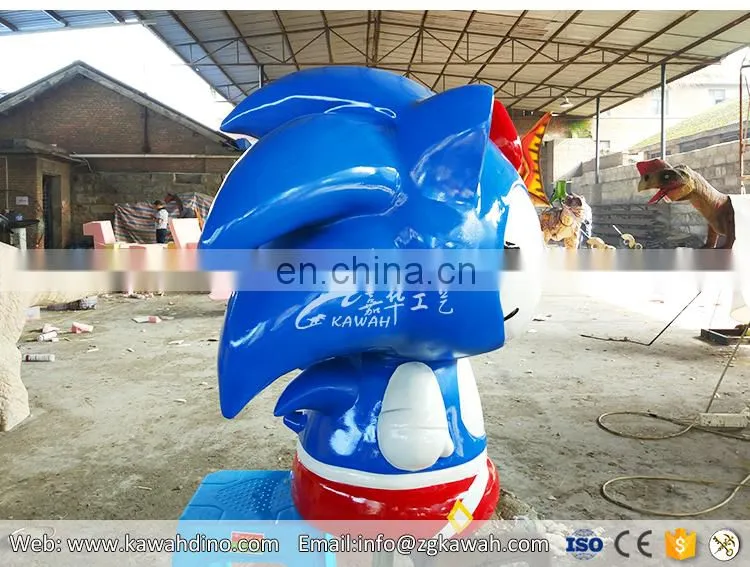 KAWAH Fiberglass Garden Decoration Cartoon Characters Sonic