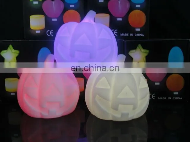 Vinyl promotion LED colorful Halloween pumpkins for toy