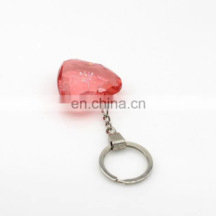 2017 wholesale wedding gifts crystals heart design key chain