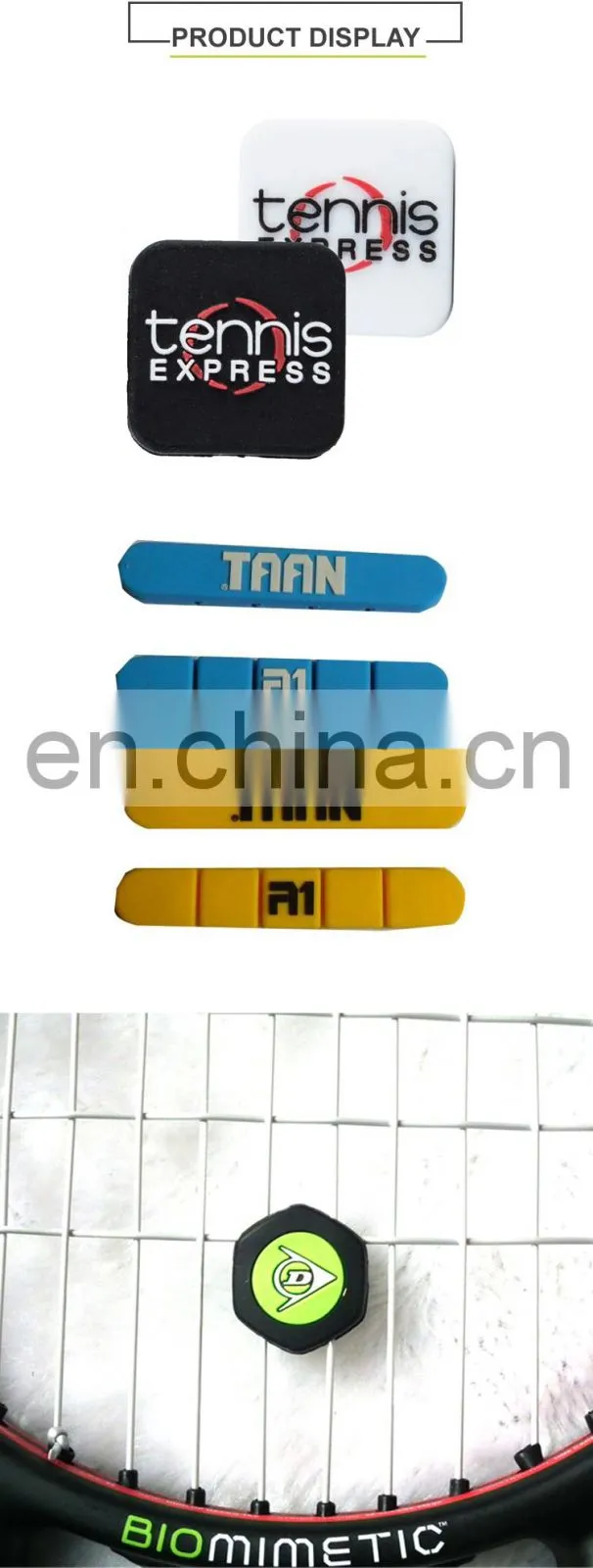 Custom Logo And Style Tennis Racket Dampener For Sale