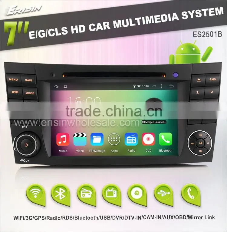 Erisin ES2501B 7" Touch Screen Car Radio with GPS Bluetooth 3G WiFi for Mercedes