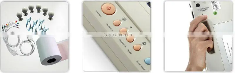 Digital Three Channel ECG machine 1203G --CE Approved--