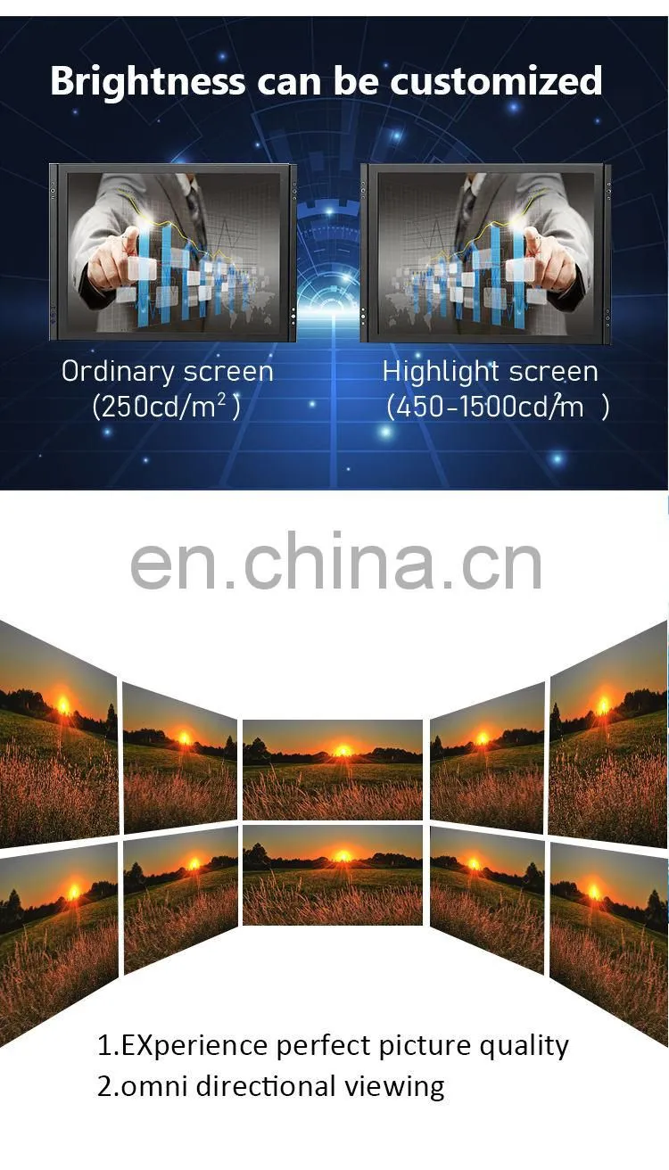 open frame 15 inch capacitive Touch screen usb tft Lcd Touch Screen Monitor display 15inch