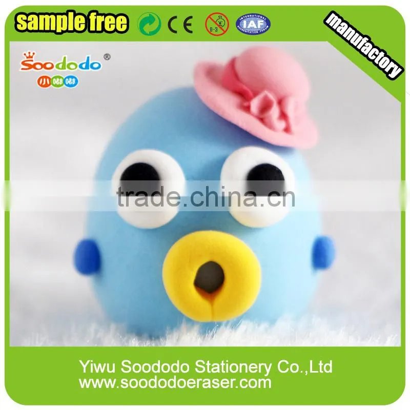 Funcy Clay eraser Animal shape pencil topper with eraser