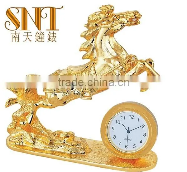 travel clock luxury golden business gift clock
