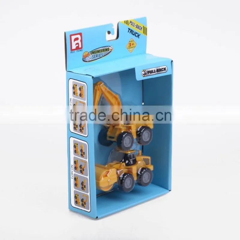 2 In 1Pull-back Construction Trucks Playset