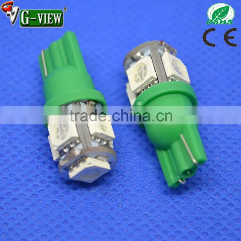 Automotive led light bulb T10 5smd 5050 car interior turn signal light various colors