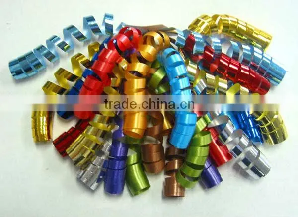 Wholesale High Quality Holiday Decoration Girls Curly Ribbon Bows IN Mixed Color with Clips