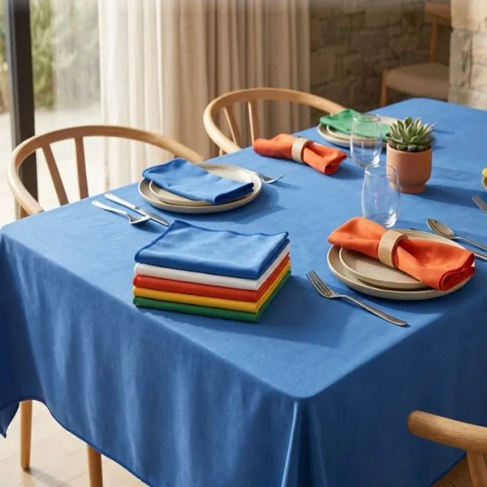 Microfiber Suede Tablecloths and Napkins Elegant Solid Color Table Linen.jpg