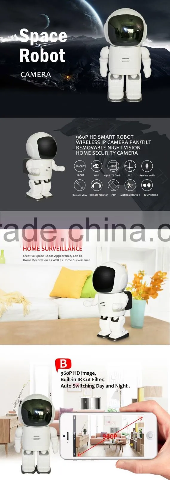 Baby monitor wireless wifi CCTV ip camera with speaker microphone available for 3G 4G GSM mobile phone robot camera