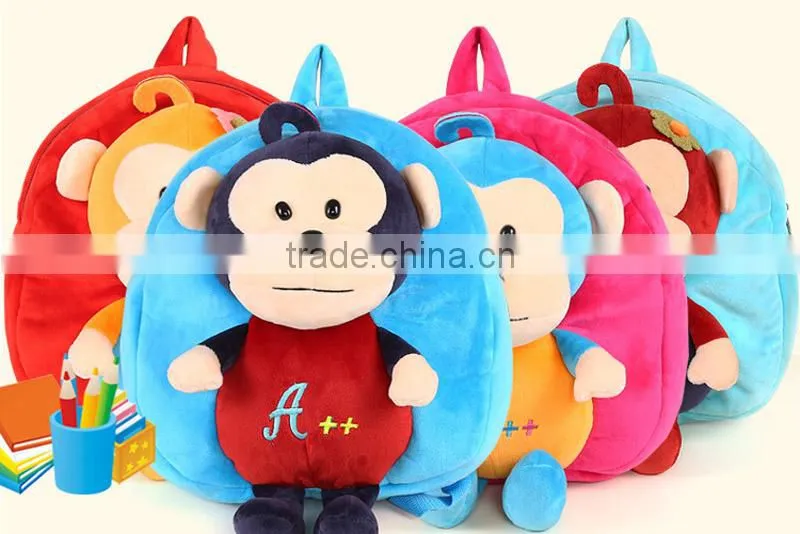 Cute zoo animal china supplier backpacks monkey backpack kids animal bags