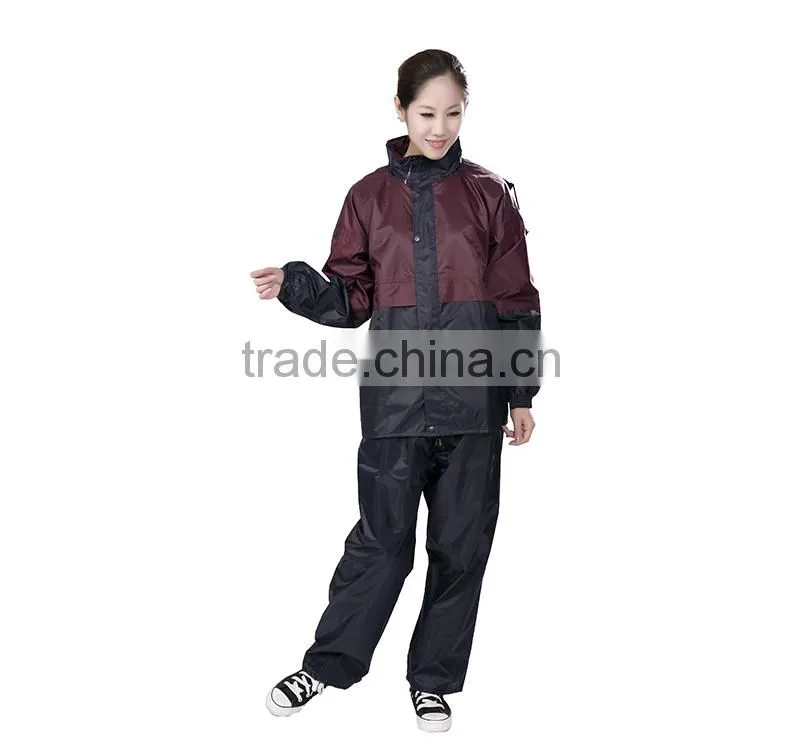 2014 wholesale adult raincoat rainproof jacket and pants
