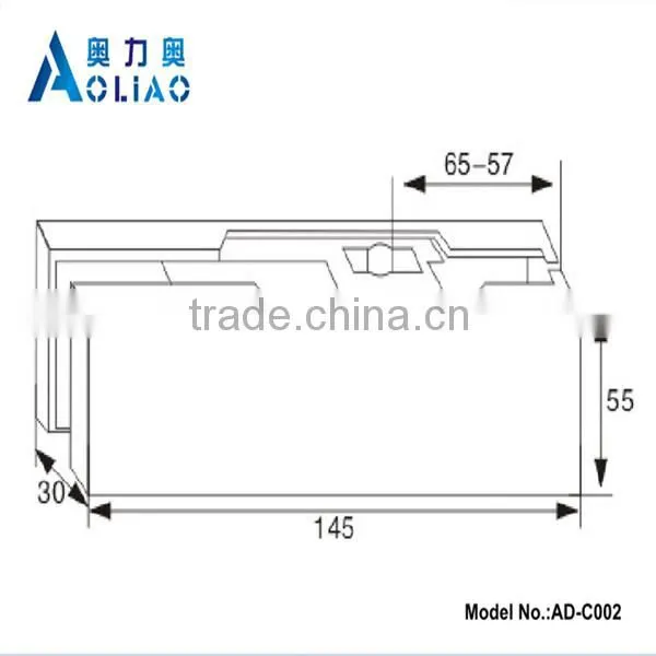 High quality glass holding clips of glass door bottom clamp patch fitting