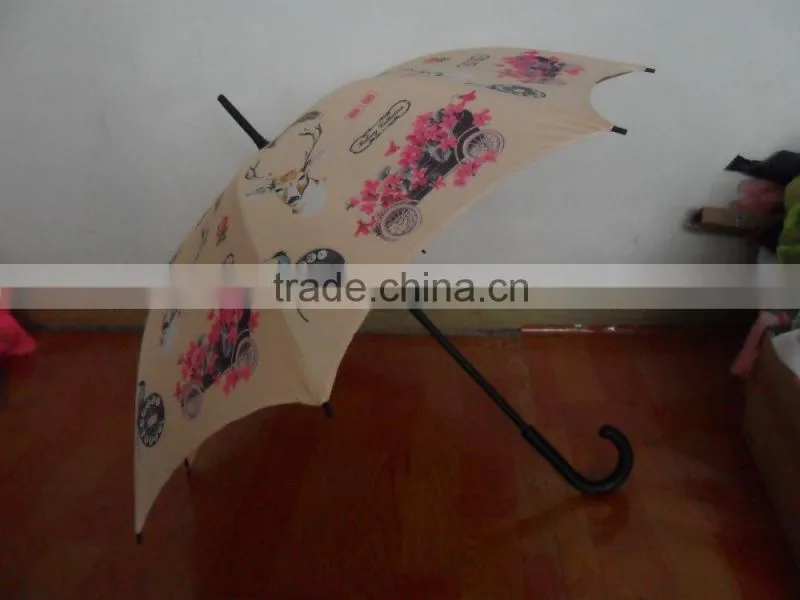 auto promotional umbrella with wooden handle