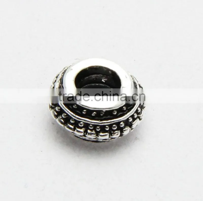 Wholesale Pdora New Style DIY Large Hole Drum Shape Zinc Alloy Beads