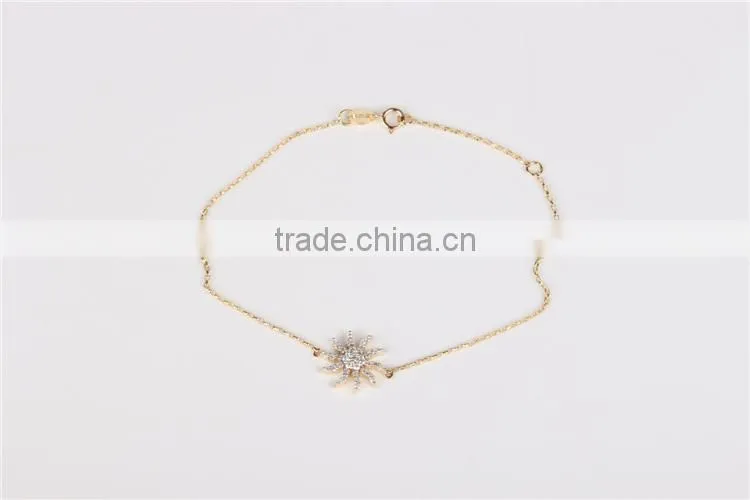 Lovely star fish shape wholesale 925 bracelet silver bracelet with CZ bracelet
