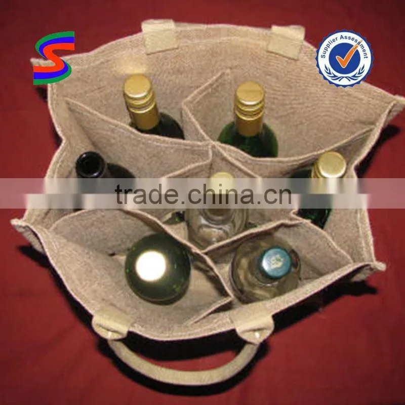 Christmas Wine Bottle Bag Wine Bottle Jute Bag