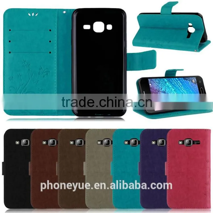 luxury stand holder 6 inch matte back cover pu leather case for opp neo 5/J5