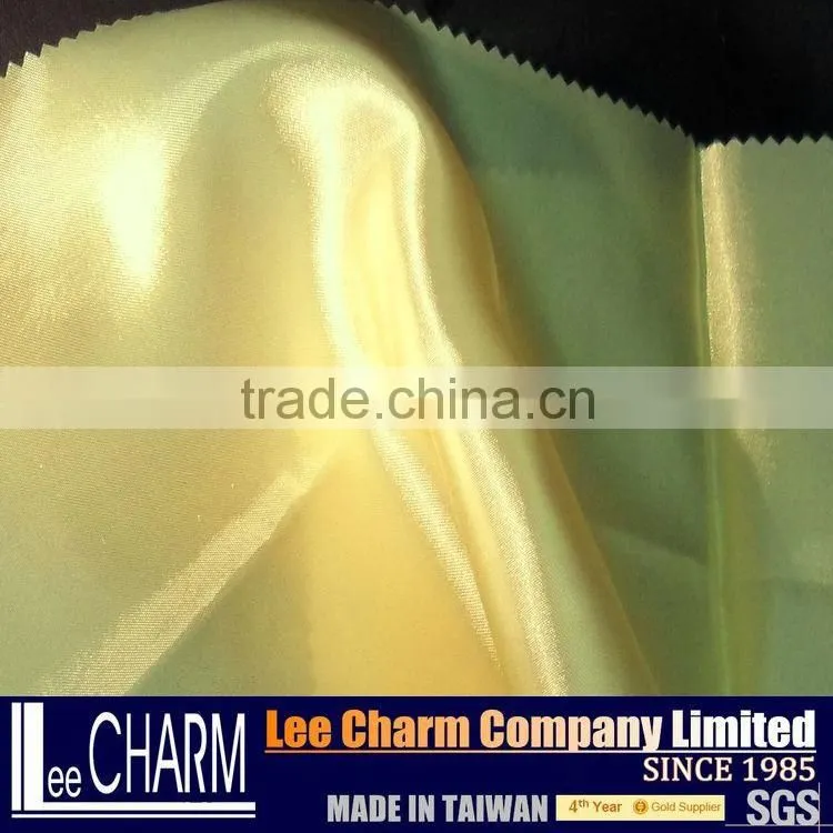 Luxury Silver Gold Satin Fabric Piece Dyed Material