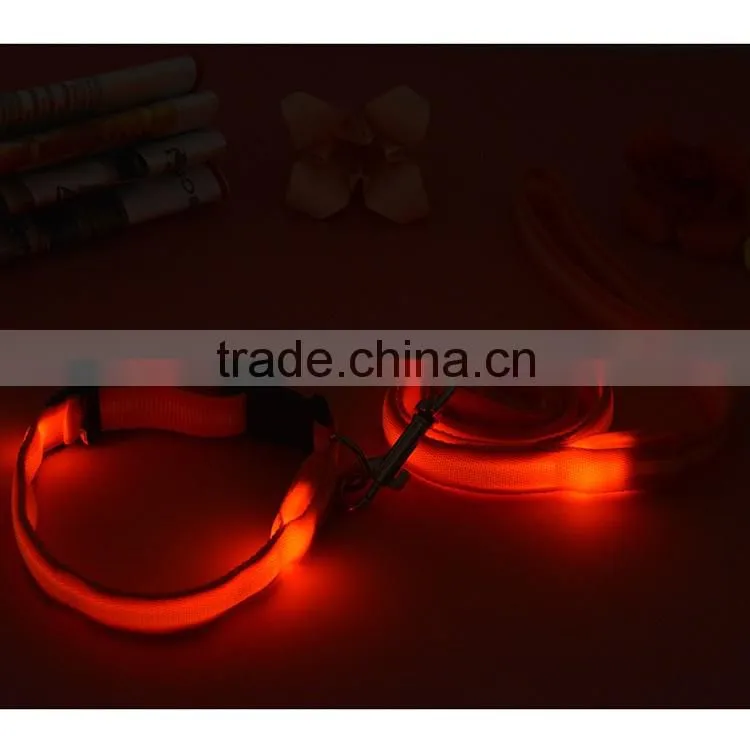 Popular Customized Glowing Collars And Leashes For Dog