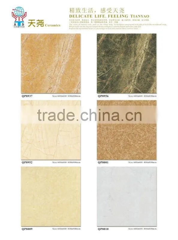 600x600mm Porcelain Glazed Tile with Onyx Effect (6812)