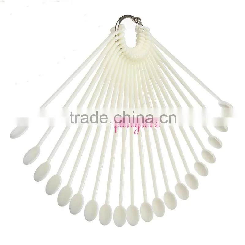 2016 nail art color display plastic spoon shape tips nail display 100