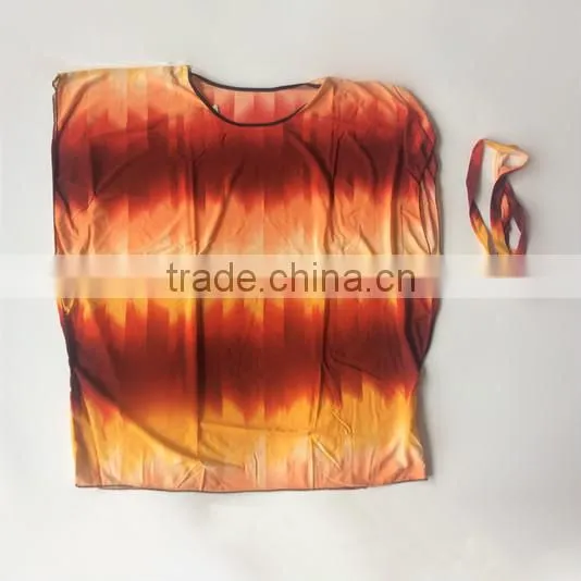 Produce Summer Gradient Color Satin Blouse