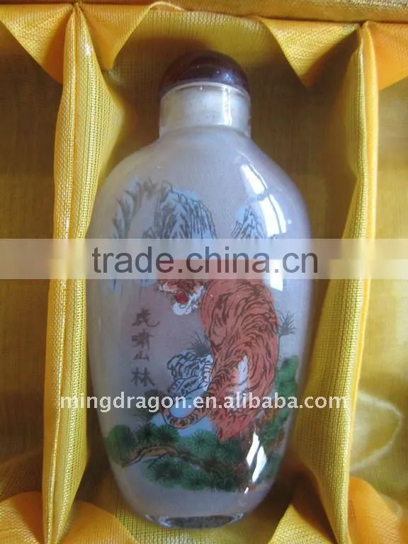 Chinese Old Glass Painting Snuff Bottle