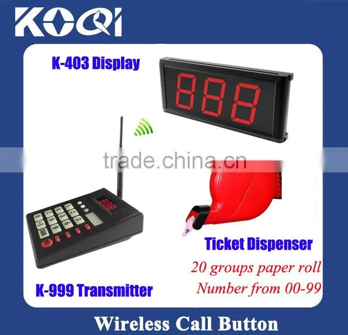 Queue Management System K-T Ticket Dispenser W Ticket Roll Paper