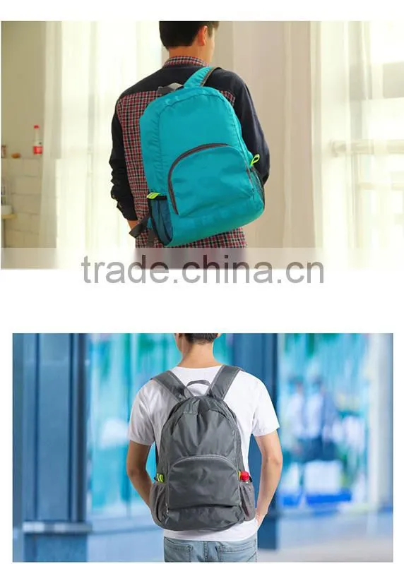 Slim foldable backpack bag for travel