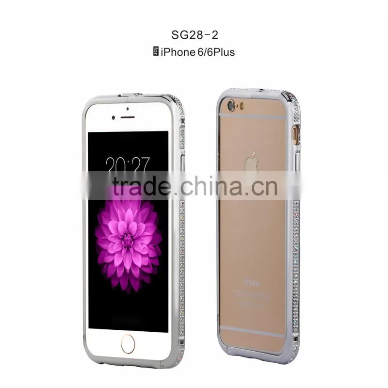 Crystal Metal Bumper Phone Case For iPhone6/6p