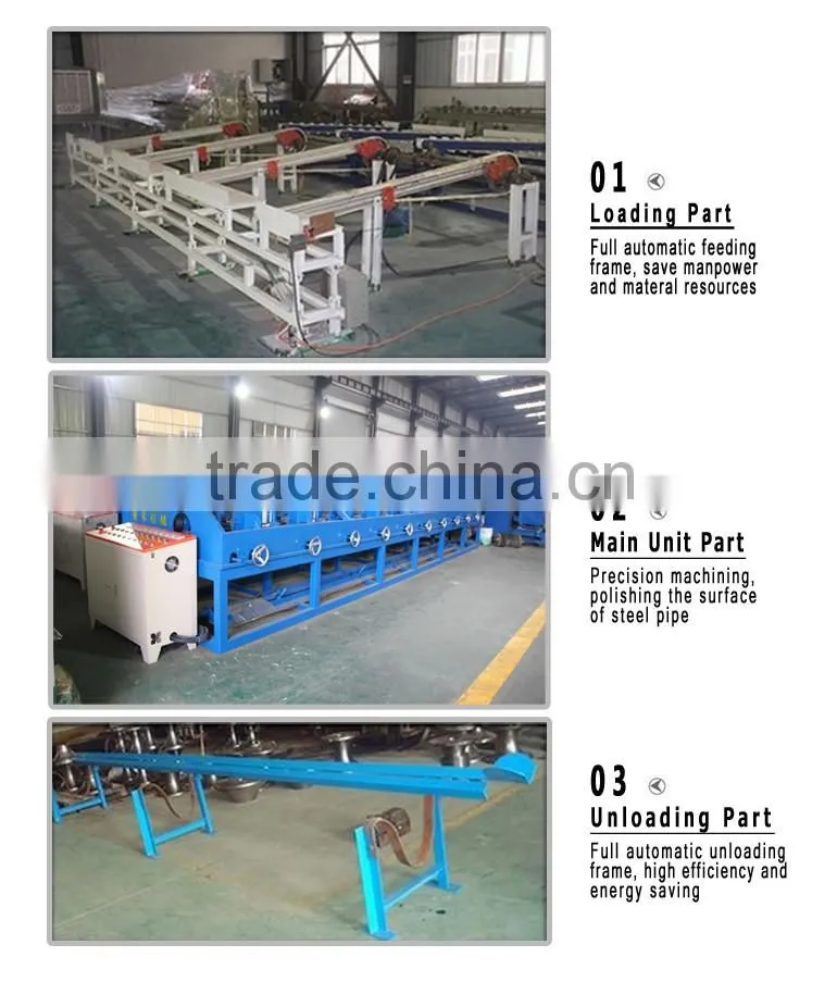 Decorative stainless steel square pipe polishing machine