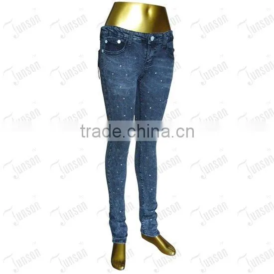 Lady's denim jeans JS-10905# dk gray
