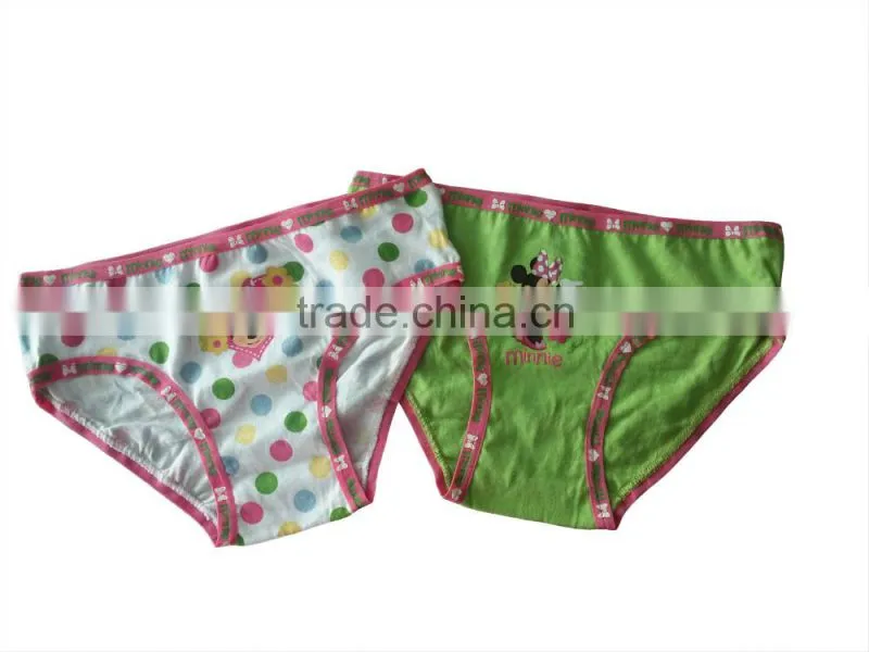Children Girl wearing cotton basic printing nice underwear breif