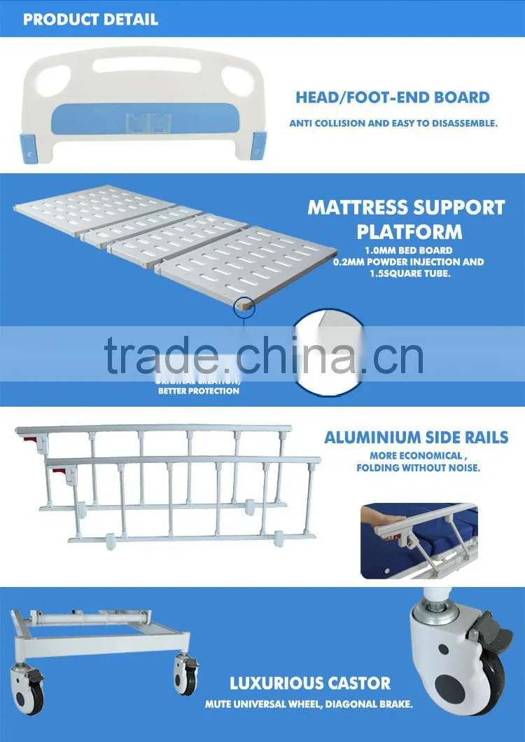 Alibaba china supplier medical equipments manual hospital abs three crank manual medical bed